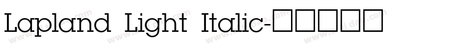 Lapland Light Italic字体转换